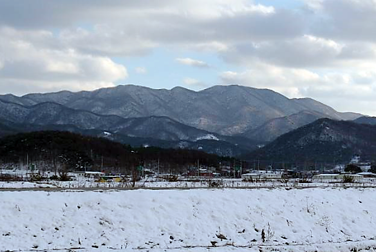 광덕산의 겨울 풍경